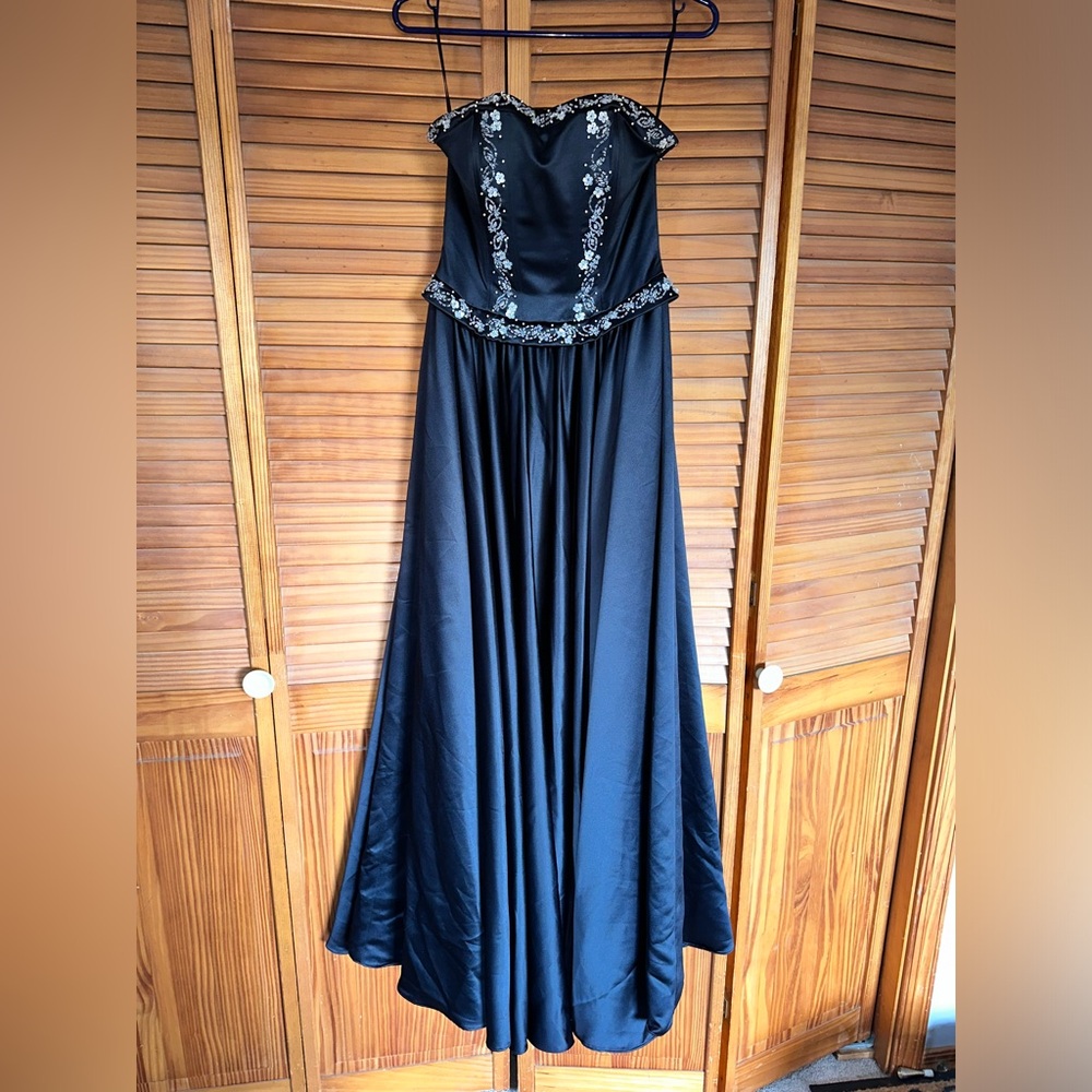 Black Rhinestone Evening Gown